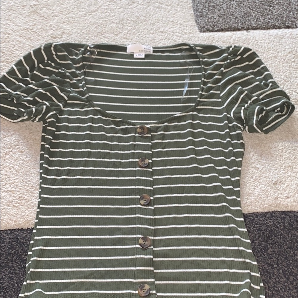 Cute Green Button Shirt